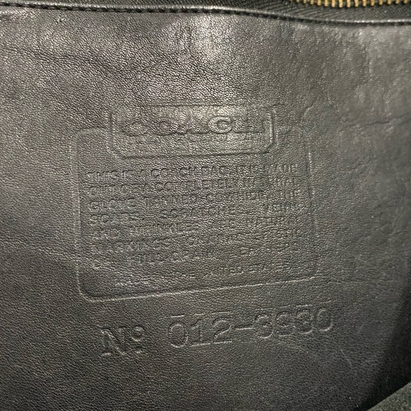 Vintage Coach black leather envelope portfolio briefcase 5190 bag - Picture 6 of 8